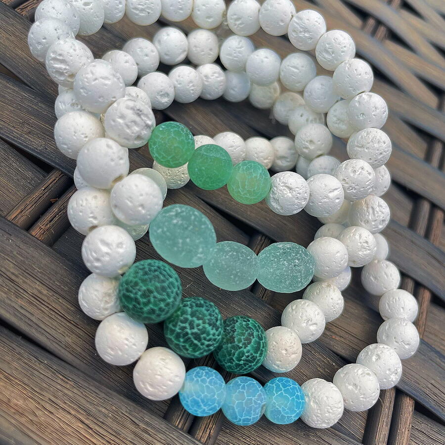 Lava Rock Beach Bracelets Diffuse With Essential Oils