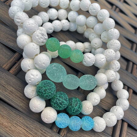 Lava Rock Beach Bracelets Diffuse With Essential Oils